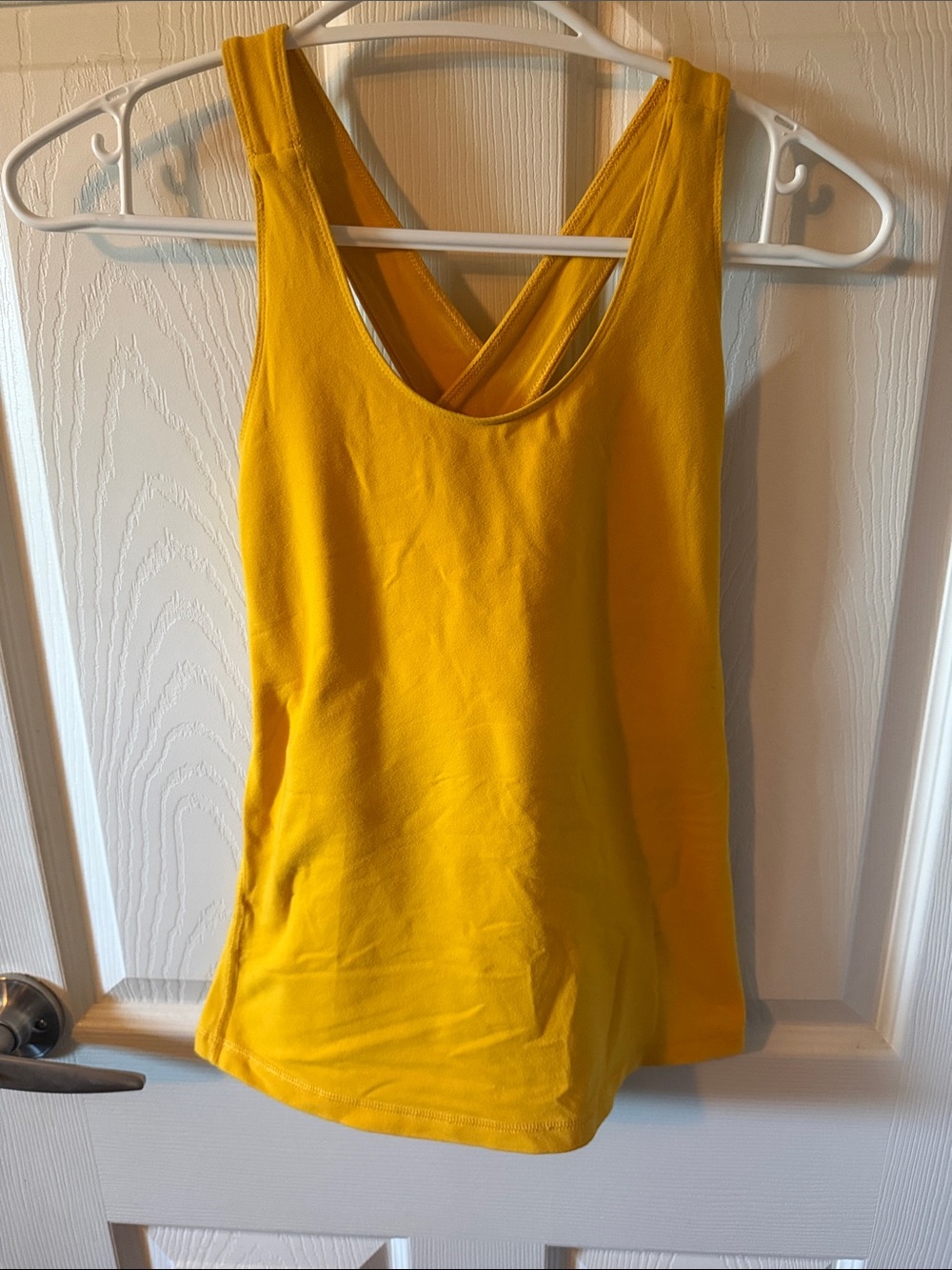 Lululemon Women's Yellow Cross-Back Tank Top
